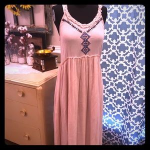 Light pink boho maxi dress!